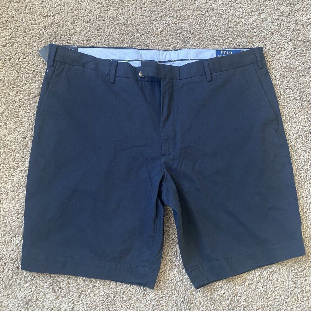 Polo Ralph Lauren 9.5-Inch Shorts Men's Stretch Slim Fit Twill Navy New Size 40